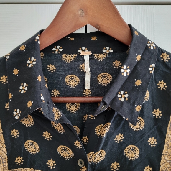 FREE PEOPLE Little Secrets Scarf Print Top, Women's, Size Small - Picture 5 of 6